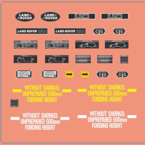 ADF Australian Army Land Rover 110 Defender Waterslide Decal Set – Multi Scale Military Vehicle Decals
