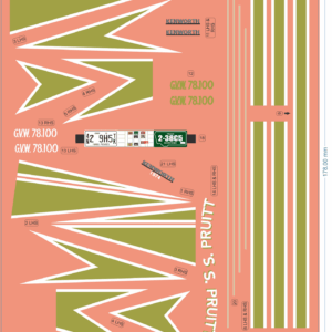 Kenworth “Apache” #1 Waterslide Decal Set – Olive & White – Multi-Scale Custom Truck Model Decals