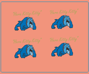 “Here Kitty Kitty” Truck Logo Decal Set – Gold – Waterslide Decals – Multi-Scale Custom Truck Models