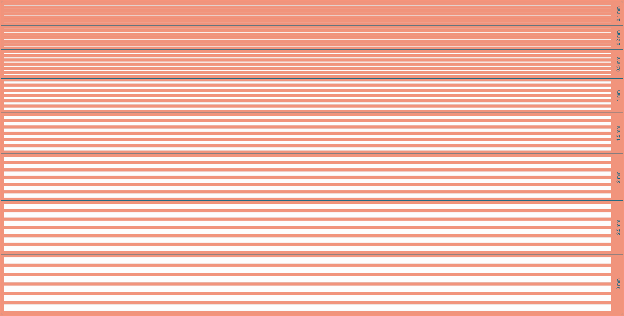 White Pinstriping - 290mmL x 0.1mm - 0.2mm - 0.5mm - 1mm - 1.5mm - 2mm - 2.5mm - 3mm -Water Decal - Multi-Scale