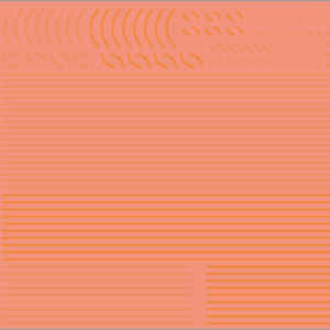Pinstriping - Straight & Curved - Orange – Water Decal – Waterslide – Multi-Scale