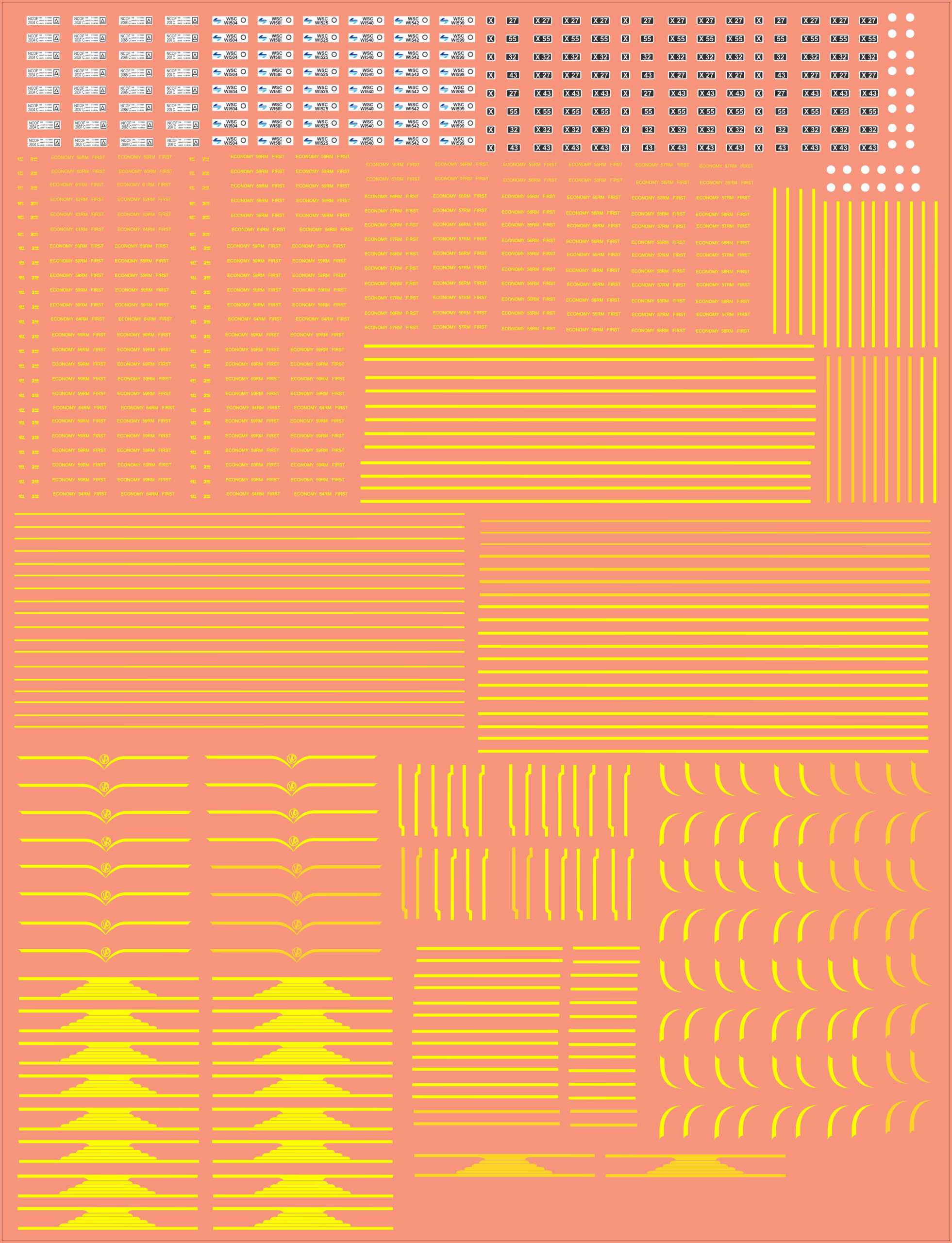 Spirit of Progress Codes & Stripes – Multi-Scale Waterslide Decals