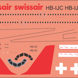 A320 NEO – Swissair – Multi-Scale Waterslide Decal Set