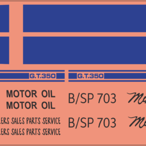 1965 Reynolds Ford GT 350 Mike Gray BSP-703 – Multi-Scale Waterslide Decals