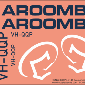 Maroomba Airlines “VH-QQP” Aircraft Decals Waterslide Decal Set