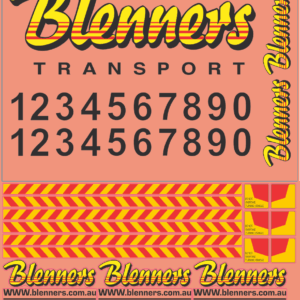 Blenners Transport Truck & trailer Decals – Multi-Scale Waterslide Decals