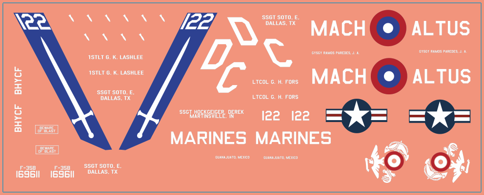 Italeri F-35B Lightning II Decals (Variant 2) – Multi-Scale Waterslide Decals