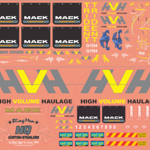 HVH Truck & Trailer Decal – Multi-Scale Waterslide Decals