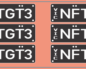 ‘NFTGT3’ VIC WonB Slimline Licence Plates – Multi-Scale Waterslide Decals
