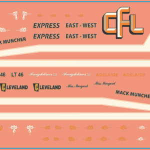 Cleveland Freightlines KW Mack Muncher Truck – Multi-Scale Waterslide Decals