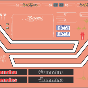 Kurt Rouse Cab Multi-Scale Waterslide Decals