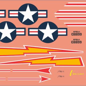 XF8U-1 Crusader Aircraft Decals Multi-Scale Waterslide Decals