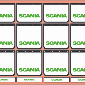 Scania Mudflap Multi-Scale Waterslide Decals