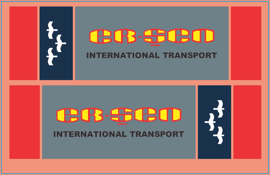 Ersen International Transport Trailer – Silver Multi-Scale Waterslide Decals