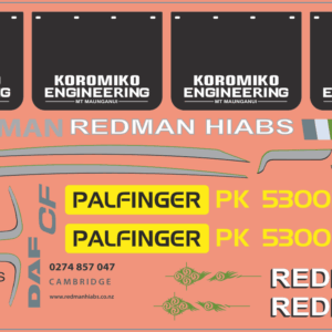 DAF CF 85-510 “Redman HIAB” Truck Multi-Scale Waterslide Decals