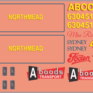 Foden S21 1965 “Abood Transport” – Multi-Scale Waterslide Decals