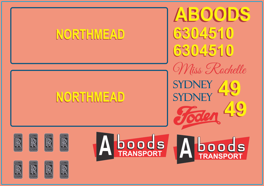 Foden S21 1965 “Abood Transport” – Multi-Scale Waterslide Decals