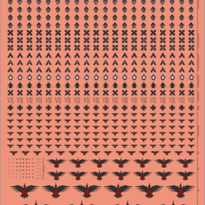 Blood Ravens Icons (Warhammer 40K) – 1/100 Scale Waterslide Decals