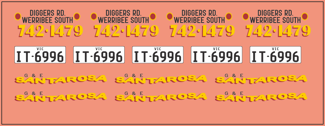 G & E Santarosa 'MACK' Truck Decals – Multi-Scale Waterslide Decals