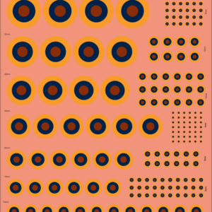 UK RAF Orange Outer Roundel – Multi-Scale Waterslide Decals