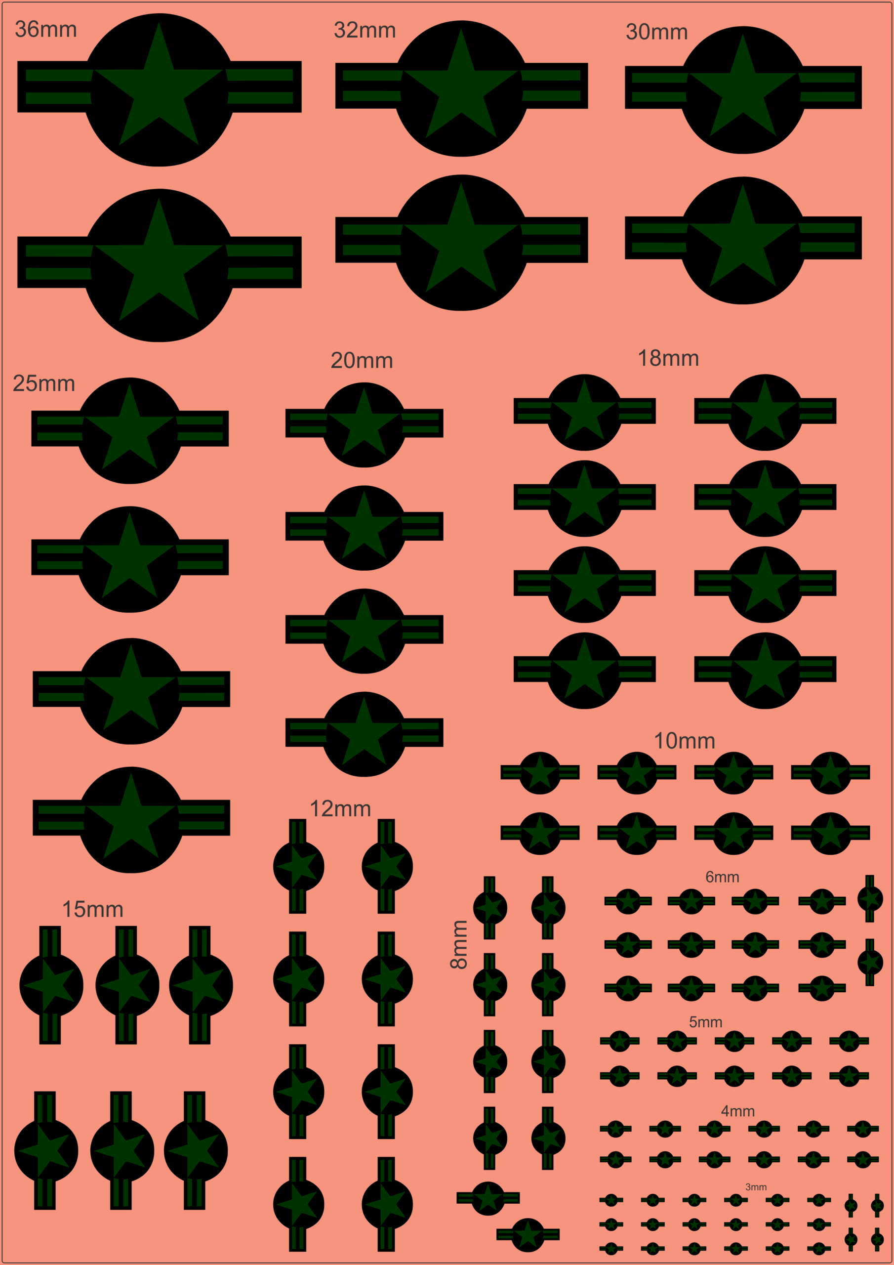 U.S. Navy & Marine Corps Land Camouflage Scheme – Multi-Scale Waterslide Decals