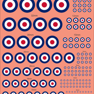 UK Airforce Insignia Waterslide & Multiscale Decals