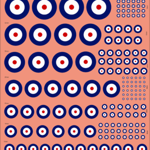 UK RAF Roundel Waterslide & Multiscale Decals