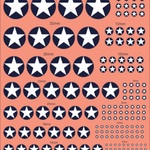 US Army Air Corps / Navy Air Force Roundel Variant 1942-1943 Waterslide & Multiscale Decals