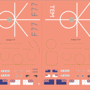 RNZN ANZAC Frigate Decals Te Kaha F77 & Te Mana F111 | Naval Scale Model Water Slide Decals ? Model Mate Decals