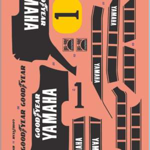 Tamiya Yamaha YZR500 Repro Water Decal Set | Model Mate Decals