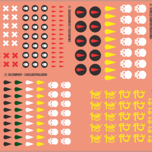 Blood Angels Warhammer 40K Wargaming Decals | Any Scale Water Slide Decals ? Model Mate Decals