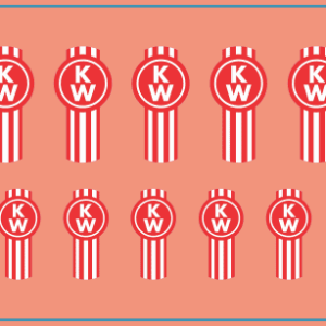 Kenworth Logo Decals Red | Truck Scale Model Water Slide Decals ? Model Mate Decals