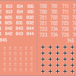 German Late War Waterslide Decals (FoW GE944 Equivalent) ? WWII Wehrmacht Vehicle Markings Scale Model Set | MMD