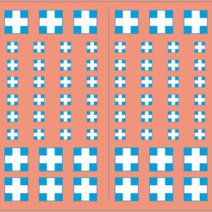 Greek Cross Waterslide Decals (FoW Style) ? Military Vehicle & Armour Marking Scale Model Set | MMD