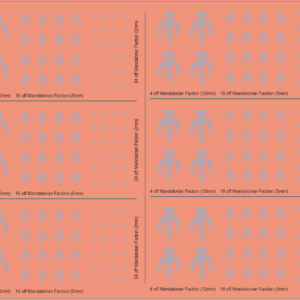 Star Wars Mandalorian Faction Silver Decals (12 Sets) | 2mm, 5mm & 12mm Scale Model Decals ? Model Mate Decals