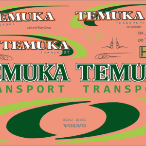NZ ?Temuka Transport? Volvo FH 550 Truck Decals | Scale Model Water Slide Decals ? Model Mate Decals