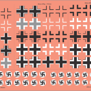 WWII German Aircraft Fw 190 Balkenkreuz (All Types) Decal Set | Model Mate Decals