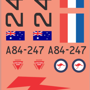 Canberra Bomber #247 Aircraft Decals | Scale Model Water Slide Decals ? Model Mate Decals