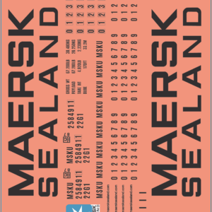Maersk 20ft Shipping Container Waterslide Decals ? Container Livery Scale Model Detail Set | MMD
