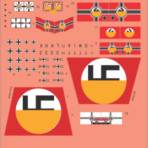 KMS Bismarck Naval Ensign & Aircraft Decal Set | Model Mate Decals